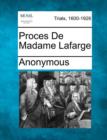 Image for Proces de Madame LaFarge