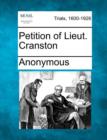 Image for Petition of Lieut. Cranston