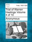 Image for Trial of Warren Hastings Volume 4 of 10