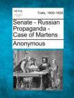 Image for Senate - Russian Propaganda - Case of Martens