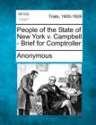 Image for People of the State of New York V. Campbell - Brief for Comptroller