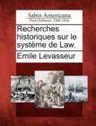 Image for Recherches Historiques Sur Le Syst Me de Law.