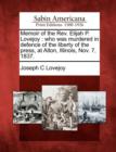 Image for Memoir of the REV. Elijah P. Lovejoy