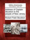 Image for Address of Captain Stockton to the People of New Jersey.