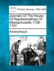 Image for Journals of the House of Representatives of Massachusetts 1726-1727.