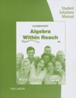 Image for Student Solutions Manual for Larson&#39;s Elementary Algebra: Algebra  within Reach, 6th