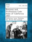 Image for Business and Professions Code State of California 1937