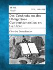 Image for Des Contrats Ou Des Obligations Conventionnelles En General