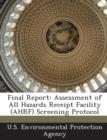 Image for Final Report : Assessment of All Hazards Receipt Facility (Ahrf) Screening Protocol