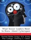Image for What Senior Leaders Need to Know About Cyberspace