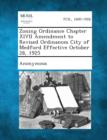 Image for Zoning Ordinance Chapter XLVII Amendment to Revised Ordinances City of Medford Effective October 28, 1925