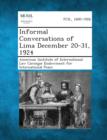 Image for Informal Conversations of Lima December 20-31, 1924