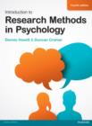 Image for Introduction to research methods in psychology