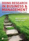 Image for Doing research in business and management: an essential guide to planning your project