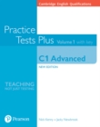 Image for Cambridge English Qualifications: C1 Advanced Practice Tests Plus Volume 1 with key