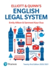 Image for Elliott and Quinn&#39;s English legal system.