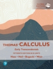 Image for Thomas&#39; calculus  : early transcendentals