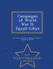 Image for Campaigns of World War II : Egypt-Libya - War College Series