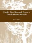 Image for Family Tree Research Forms - Family Group Records