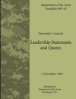 Image for Leadership Statements and Quotes: Department of the Army Pamphlet 600-65