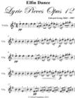 Image for Elfin Dance Lyric Pieces Opus 12 Easy Violin Sheet Music
