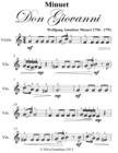 Image for Minuet Don Giovanni Easy Violin Sheet Music