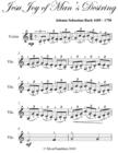 Image for Jesu Joy of Man&#39;s Desiring Easy Violin Sheet Music