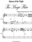 Image for Queen of the Night the Magic Flute Beginner Piano Sheet Music