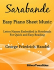 Image for Sarabande Easy Piano Sheet Music