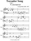 Image for Toreador Song Carmen Easiest Piano Sheet Music