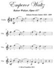 Image for Emperor Waltz Kaiser Walzer Easy Violin Sheet Music