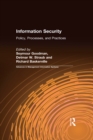 Image for Information security: policy, processes and practices : v. 11