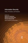 Image for Information security  : policy, processes, and practices