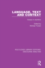 Image for Language, text and context: essays in stylistics