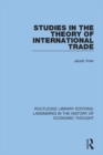 Image for Studies in the theory of international trade : 15