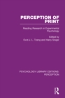 Image for Perception of print: reading research in experimental psychology