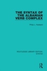Image for The syntax of the Albanian verb complex