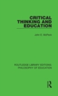 Image for Critical thinking and education