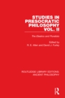 Image for Studies in presocratic philosophy.: (The eleatics and pluralists)