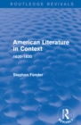 Image for American Literature in Context. 1620-1830