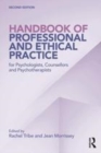Image for Handbook of professional and ethical practice for psychologists, counsellors and psychotherapists