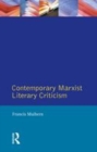 Image for Contemporary Marxist literary criticism