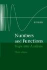 Image for Numbers and functions: steps to analysis