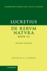 Image for Lucretius: De Rerum NaturaBook III : Book III