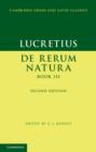 Image for De rerum natura. : Book III