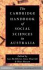 Image for The Cambridge handbook of the social sciences in Australia