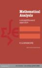 Image for Mathematical analysis: a straightforward approach
