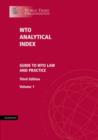 Image for WTO analytical index: guide to WTO law and practice.