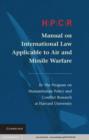 Image for HPCR Manual on international law applicable to air and missile warfare
