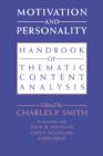 Image for Motivation and personality: handbook of thematic content analysis